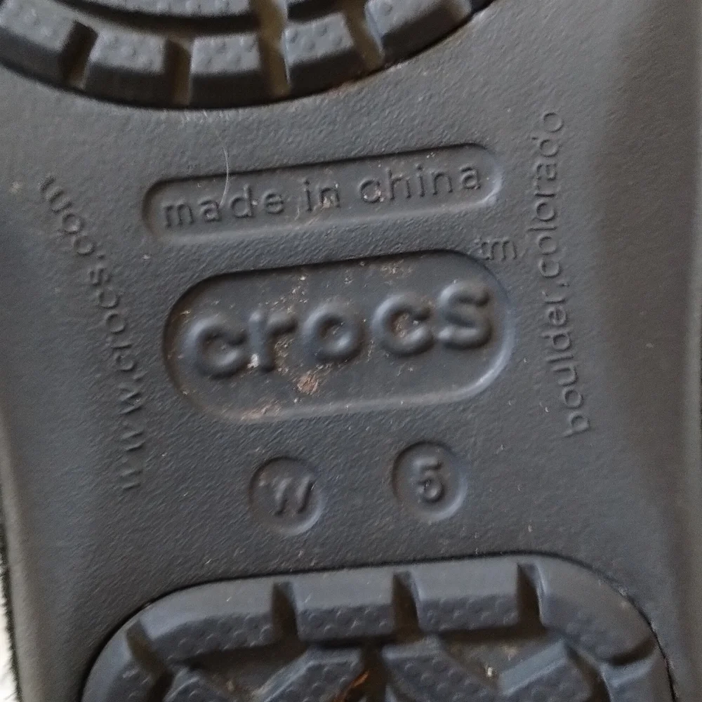 Crocs Berryessa Tall Suede Mid Calf Boot Black Women's Size 5